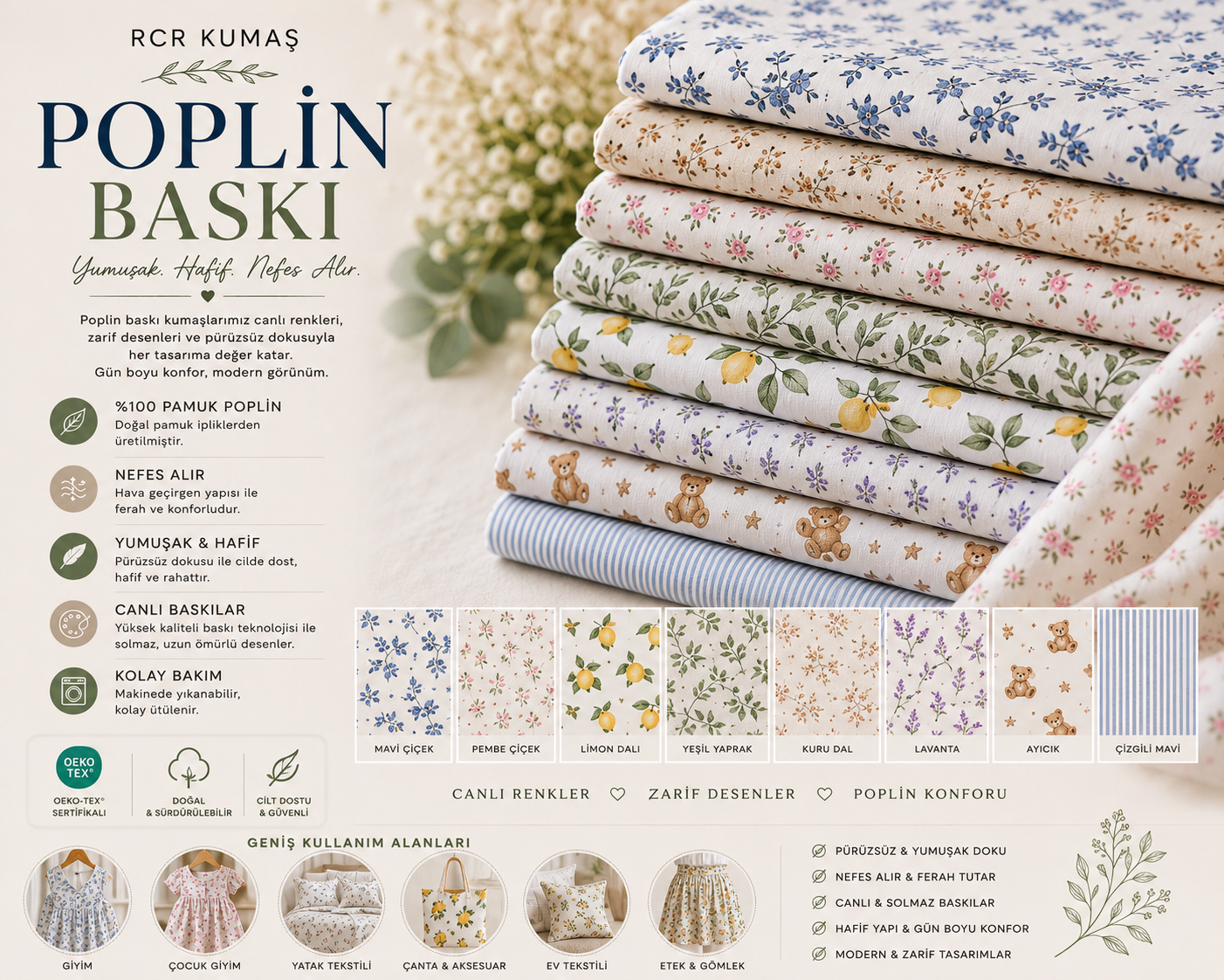 Poplin Baskı