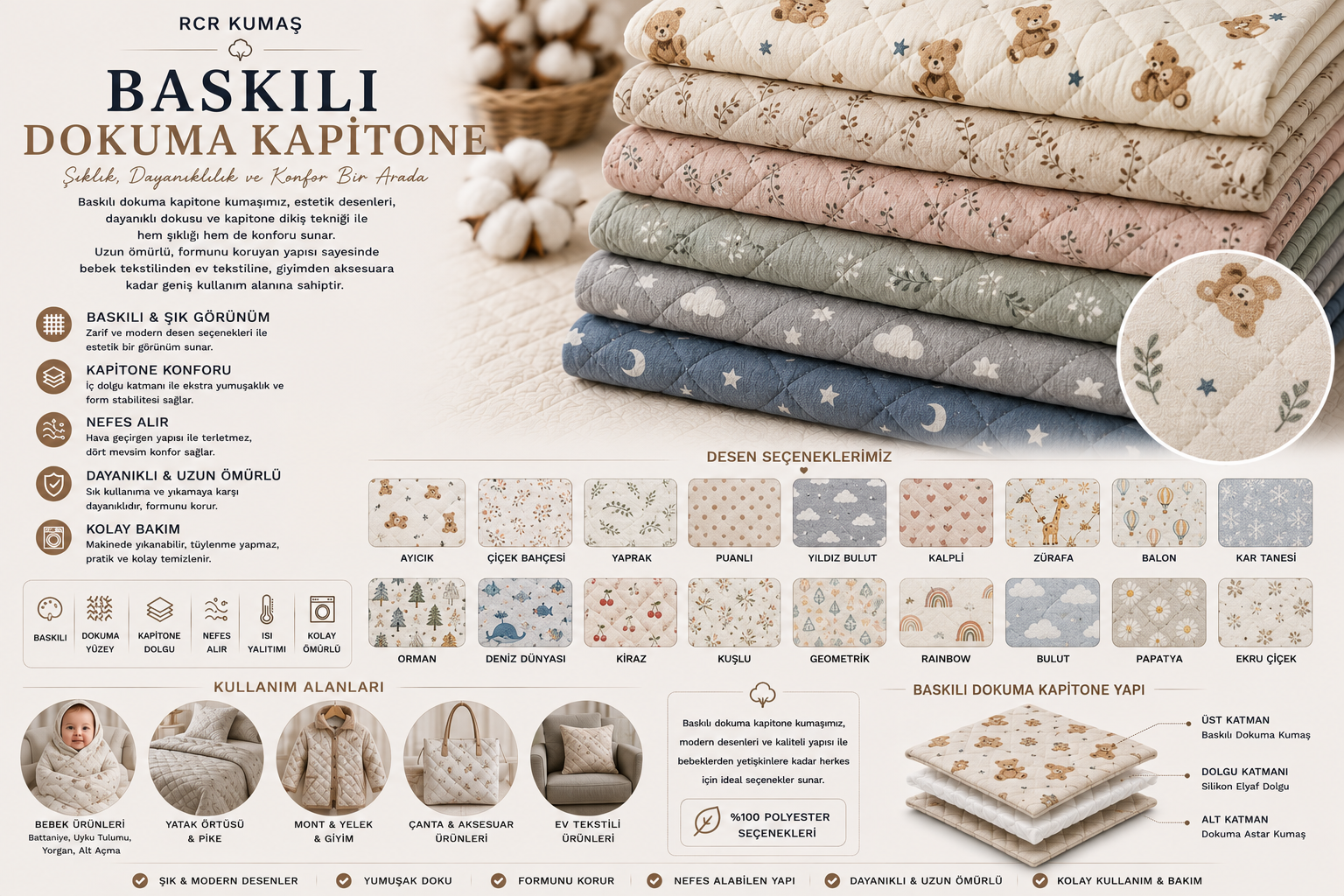 baskılı Dokuma kapitone